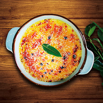 Crème brûlée s čerstvým bobkovým listom – varenie