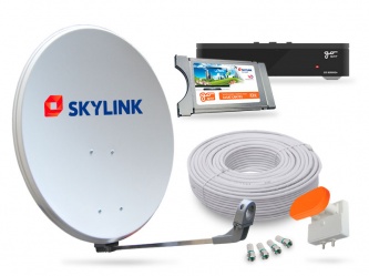 Satelitný komplet pre 2 TV s CA modulom 701 a prijímačom GoSAT GS6050HDv