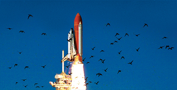Štart raketoplánu Challenger
